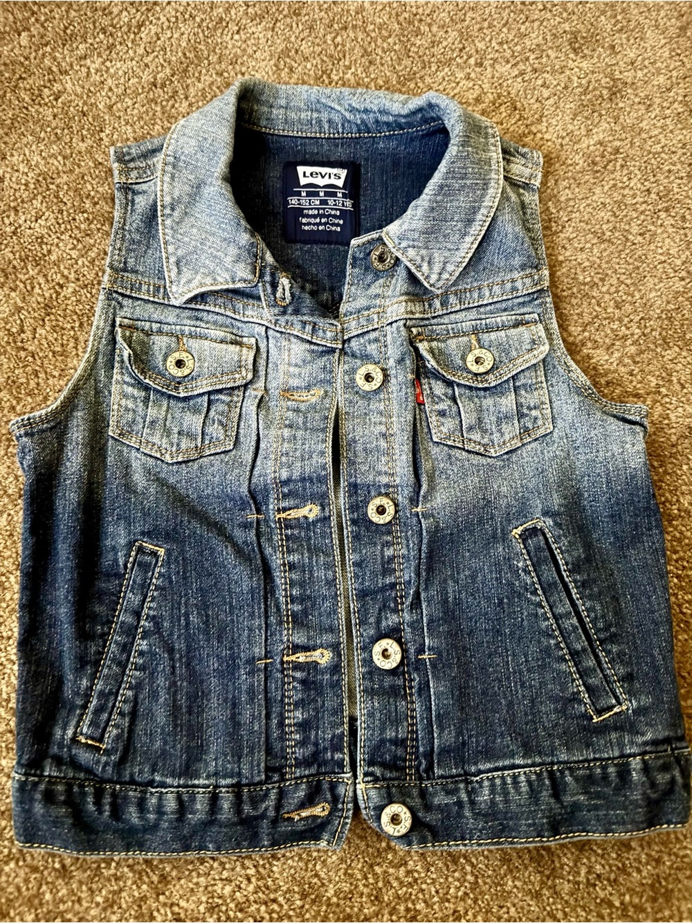 Levi's Washed Blue Denim Vest